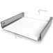 Ladezijde kit antraciet hoogte 120mm + Softclose glijders diepte 450mm max.40kg Slim / pce