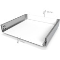 Kit de côtés de tiroir blanc hauteur 120mm + coulisses Softclose profondeur 450mm max.40kg Slim / pce
