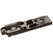 Opschroefbare lineaire montageplaat met directe hoogteverstelling, obsidiaanzwart, afstand 3 mm / pce