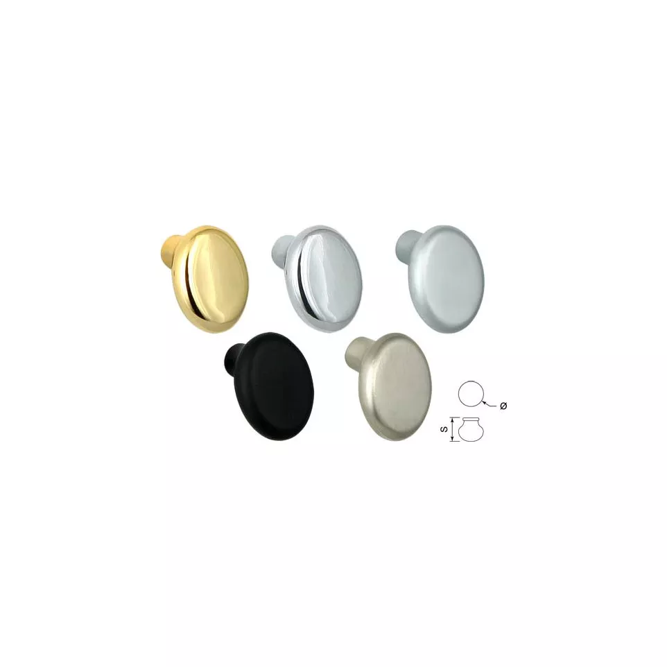 Duimknop 30x37mm mat chroom / pce