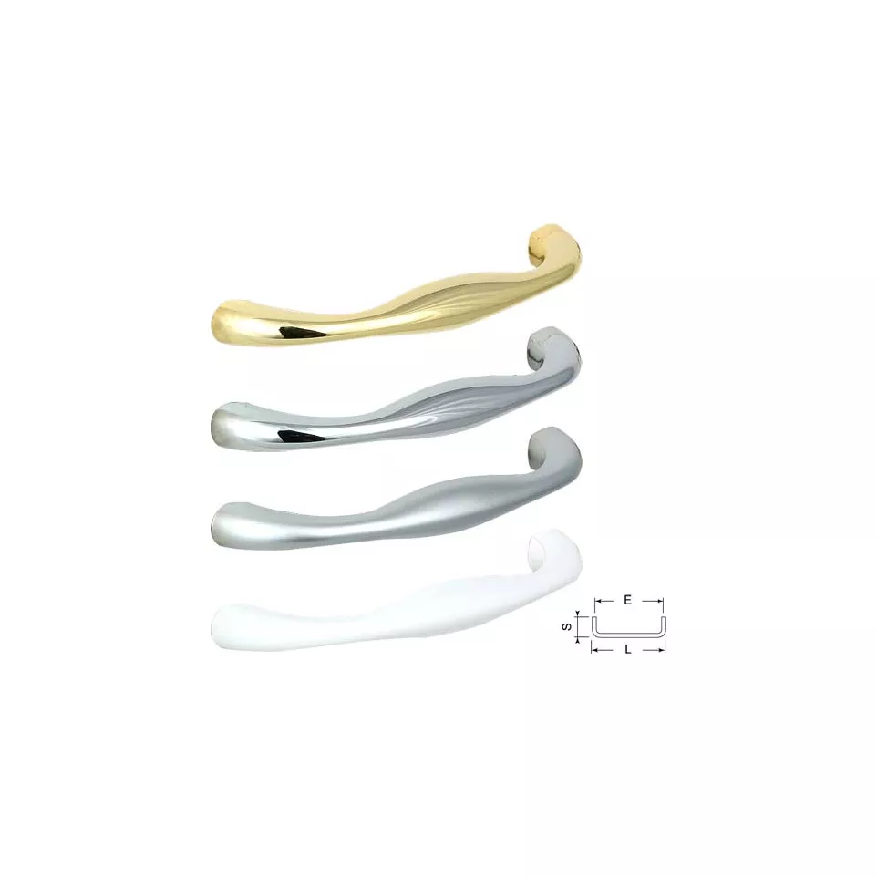 Handgreep 96mm glanzend chroom / pce