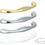 Handgreep 96mm glanzend chroom / pce