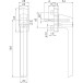 SI-LINE vierkante greep met cilinder voor PSK100+/PSK130+/PSK160+ 31mm bruin RAL8022 / pce