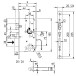Salto LE7S05 omkeerbaar slot - deur detector 55/72 / pce