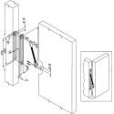 Recessed Square-End Chrome Steel Cable Grommet per piece