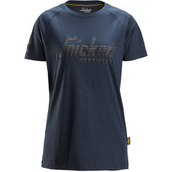 Dames-T-shirt met Snickers-logo 2597 marine mel XXL / pce