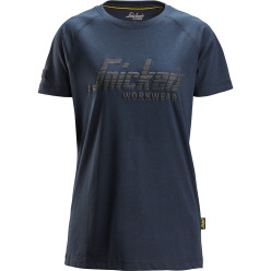 Dames-T-shirt met Snickers-logo 2597 marine mel XS / pce