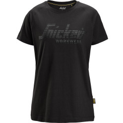 T-shirt femme avec logo Snickers 2597 noir M / pce