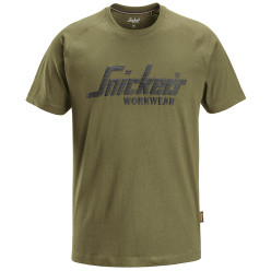 Snickers Workwear Short Sleeve Logo T-Shirt Khaki Size L per Piece