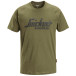 T-shirt met logo en korte mouwen Snickers 2590 kaki L / pce