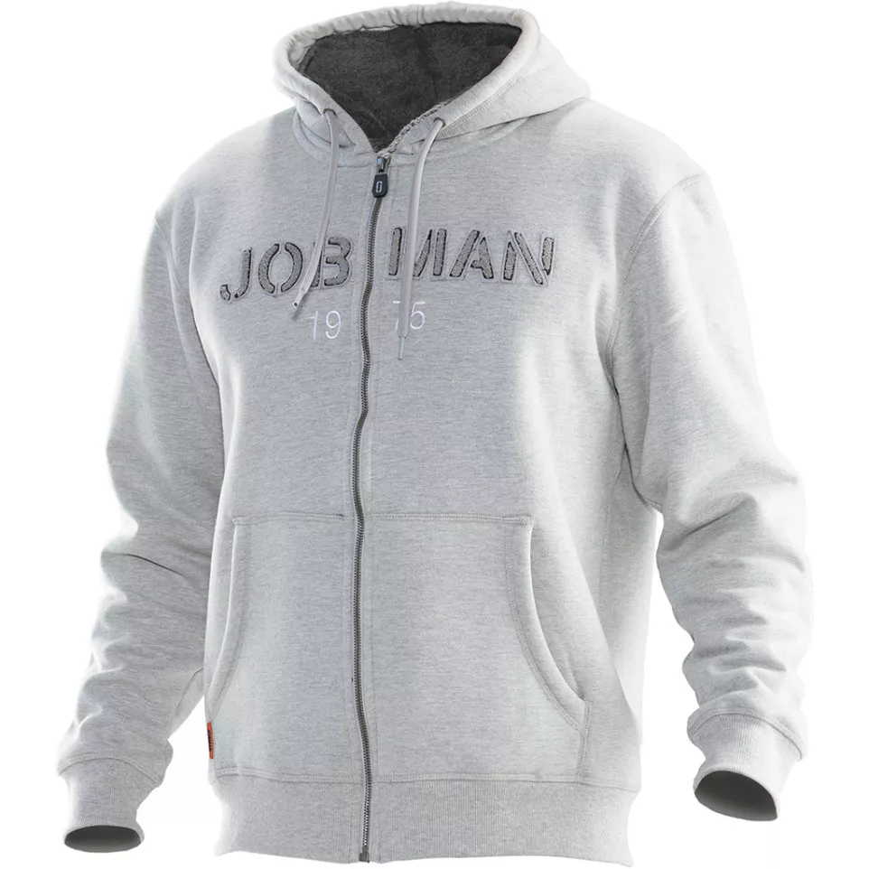 Jobman Vintage Hoodie with Hood Grey...