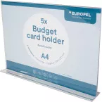 Europel folderhouder Budget, met T-voet, ft A4, liggend, pak van 5 stuks