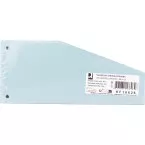 Q-CONNECT trapezium verdeelstroken, pak van 100 stuks, blauw