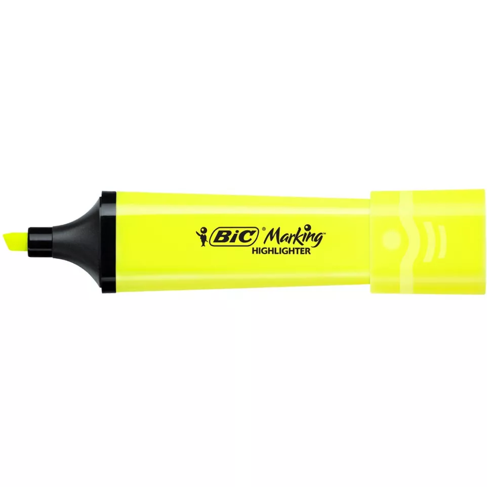 Bic markeerstift Highlighter Flat, geel