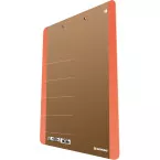 DONAU plaque à pince, A4, carton rigide, portrai, brun-orange