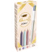 Bic stylo bille 4 couleurs Pearl, boîte de 12 pièces, assorti