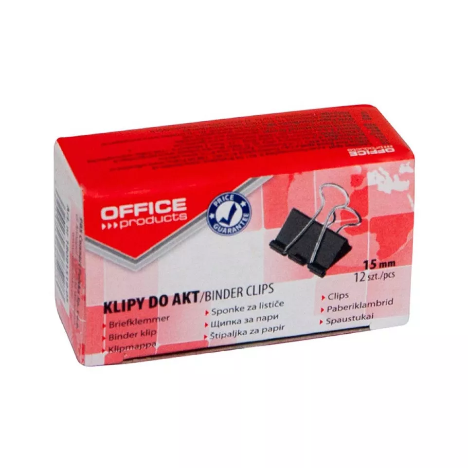 OFFICE products foldbackclip, zwart,...