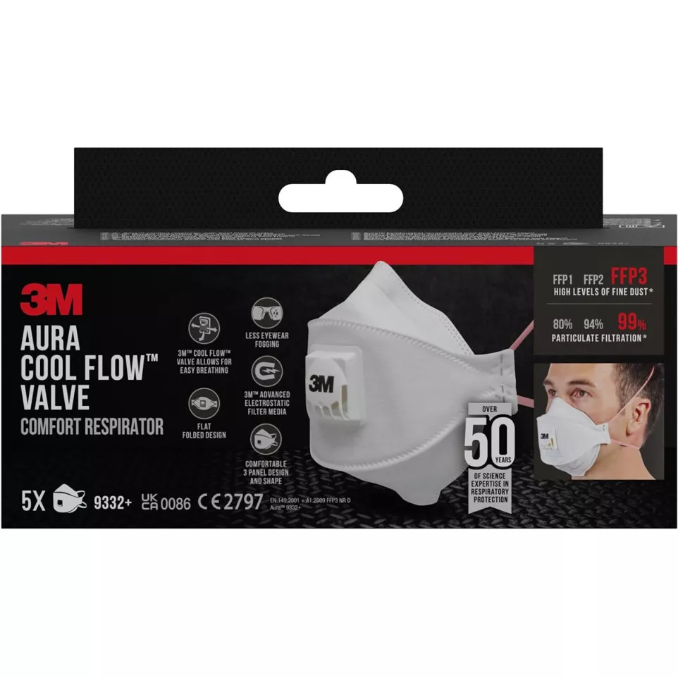 3M Aura 9332+ Comfort Cool Flow...