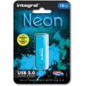Integral Neon USB 3.0 stick, 16 GB, blauw
