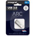 Integral ARC USB 3.0 Flash Drive, 16 GB, Silver