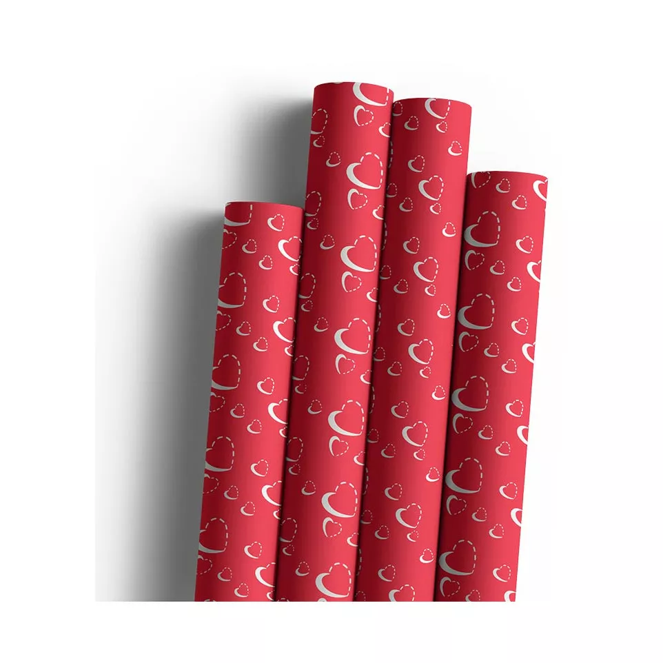 Silver Hearts Gift Wrapping Paper, 70...