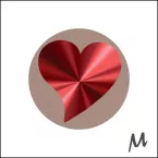 Printed Label Roll, 39mm Diameter, 500 Pieces, Craft, Love Heart