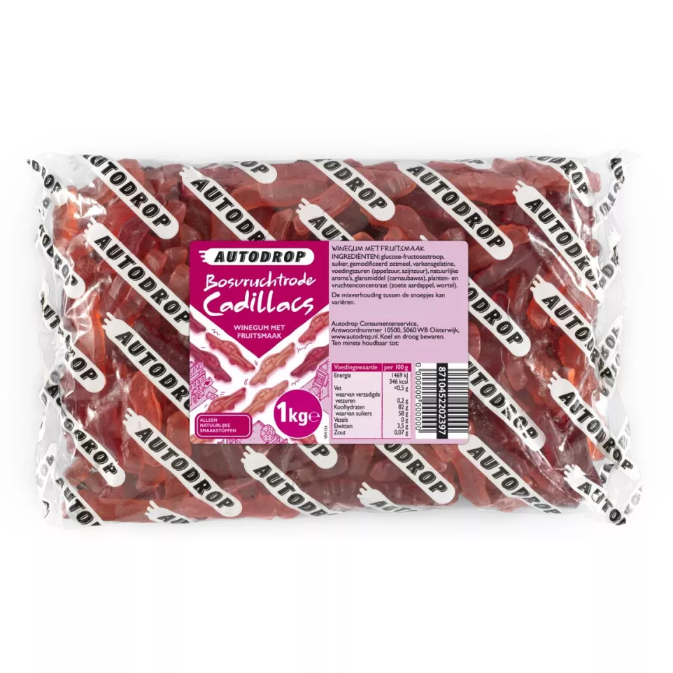 Autodrop snoep Cadillacs, zak van 1 kg