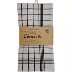 Hand Towels Christelle, 50 x 70 cm, Checkered, White, Pack of 3