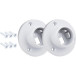 Set van 2 beugels voor Rerail profiel + schroeven PVC lichtgrijs / pce
