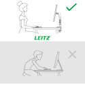 Leitz Ergo ruimtebesparende monitorarm, enkel, lichtgrijs