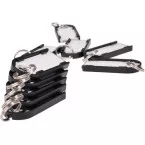 Pavo Magnettag sleutelhanger, pak van 10 stuks, zwart