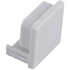 Gesloten eindkap voor Line profiel PVC grijs / pce