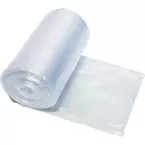 Vuilniszak HDPE, 10 micron, ft 44 x 48 cm, transparant, rol van 50 stuks