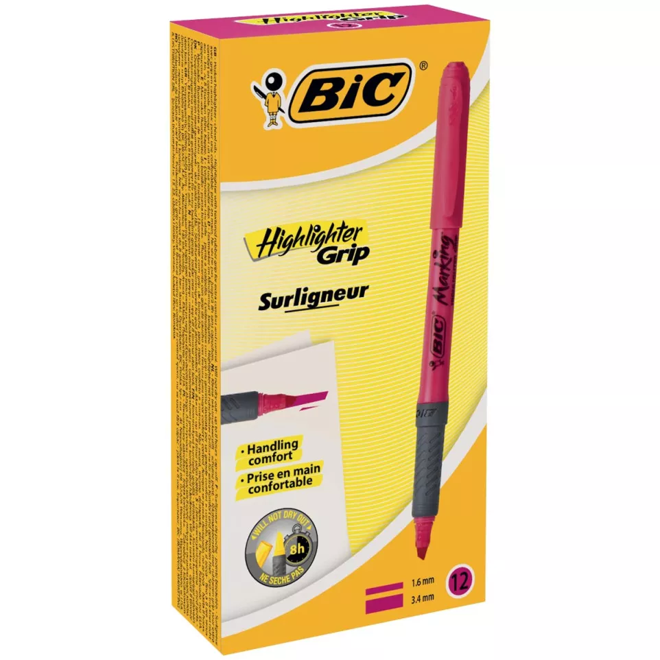 Bic surligneur Highlighter Grip,...