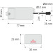 PIR regelaar met sensor 220V AC max.500W / pce
