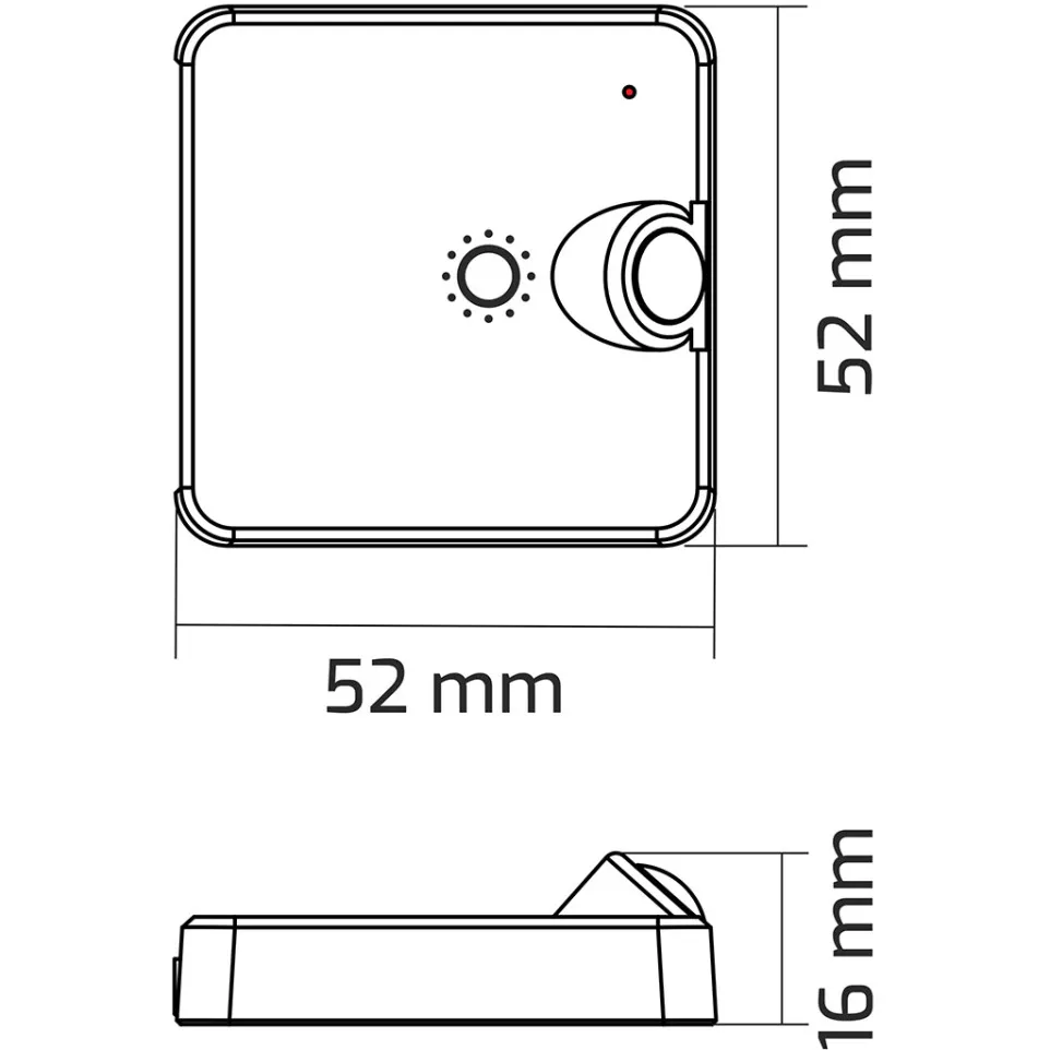Deli2 Black PIR Sensor with Dimmer...