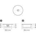 Contrôleur+interrupteur tactile  sans fil Oli RF avec variateur blanc / pce