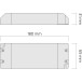 Slim LED Driver 100W 12V DC without cable TÜV certified / pc