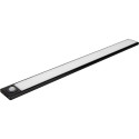 Réglette LED Atlas rechargeable 3W-170lm 40cm alu noir / pce