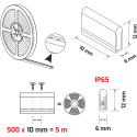 Neon Flex LED Strip 5mx6x12mm IP65 neutraal wit 60W-12V / 5m
