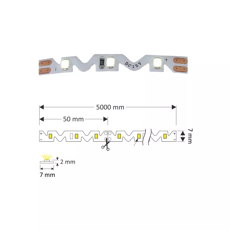 SNAKE LED Strip 5m x 7mm 60 LEDs/m...