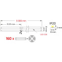 COB LED Strip 5m x 8mm 480 LEDs/m IP20 Neutral White 64W 12V / 5m