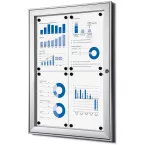 Vitrine d'affichage intérieur et extérieur, ft 4 x A4 (670 x 500 mm)