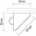 Futura LED Furniture Bar with PIR Sensor Aluminium 4000K 1200mm Cable Left Side per Piece