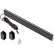 Railing Slim LED garderoberail met zwarte aluminium PIR sensor 1000mm linkse kabel / PCE
