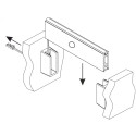 Railing Slim LED garderoberail met zwarte aluminium PIR sensor 1000mm linkse kabel / PCE