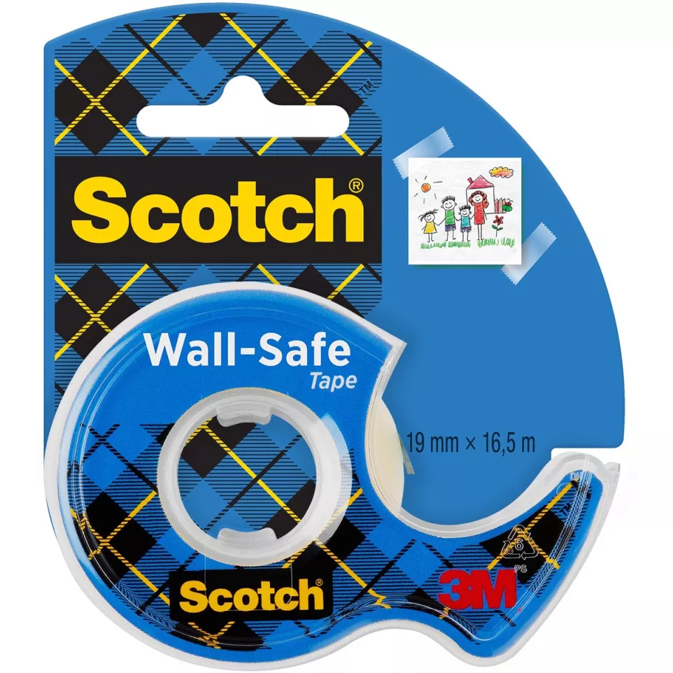 Scotch Wall-Safe tape, ft 19 mm x...