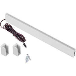 Barre de penderie Railing Slim LED avec capteur PIR Alu  1400mm câble à gauche / PCE