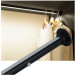 Railing Ø25mm LED garderoberail met zwarte aluminium PIR sensor 1200mm linkse kabel / PCE