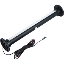 Railing Ø25mm LED garderoberail met zwarte aluminium PIR sensor 100mm rechtse kabel / PCE